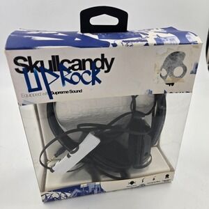 Skullcandy Uprock Wired On-Ear Headphones Black Supreme Sound S5URDZ-033